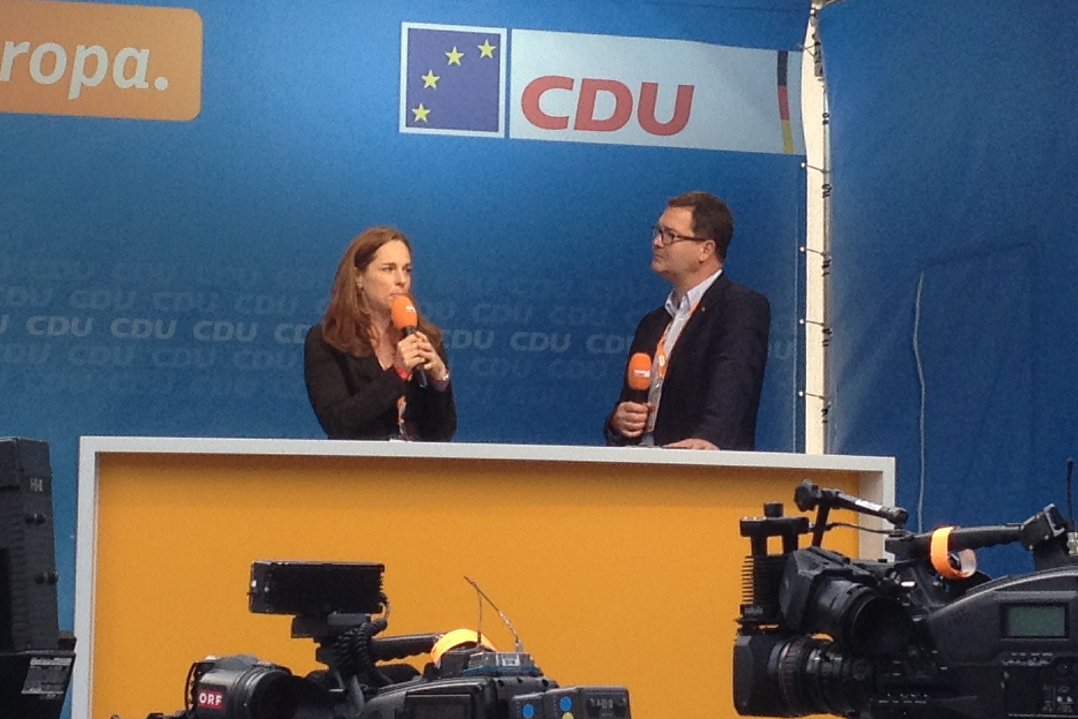 Hildegard Bentele in einer Talkrunde auf dem Europafest 2014