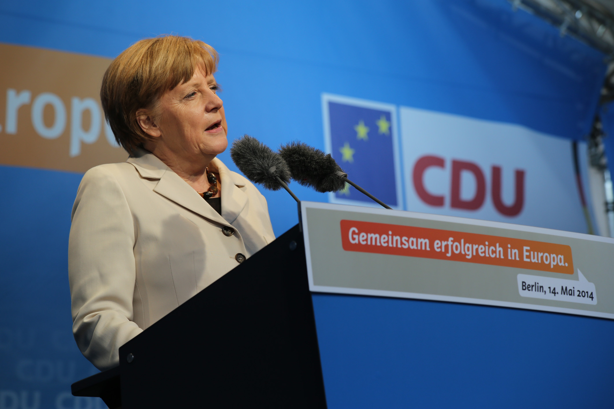 Rede von Angela Merkel Europafest und Kundgebung 2014